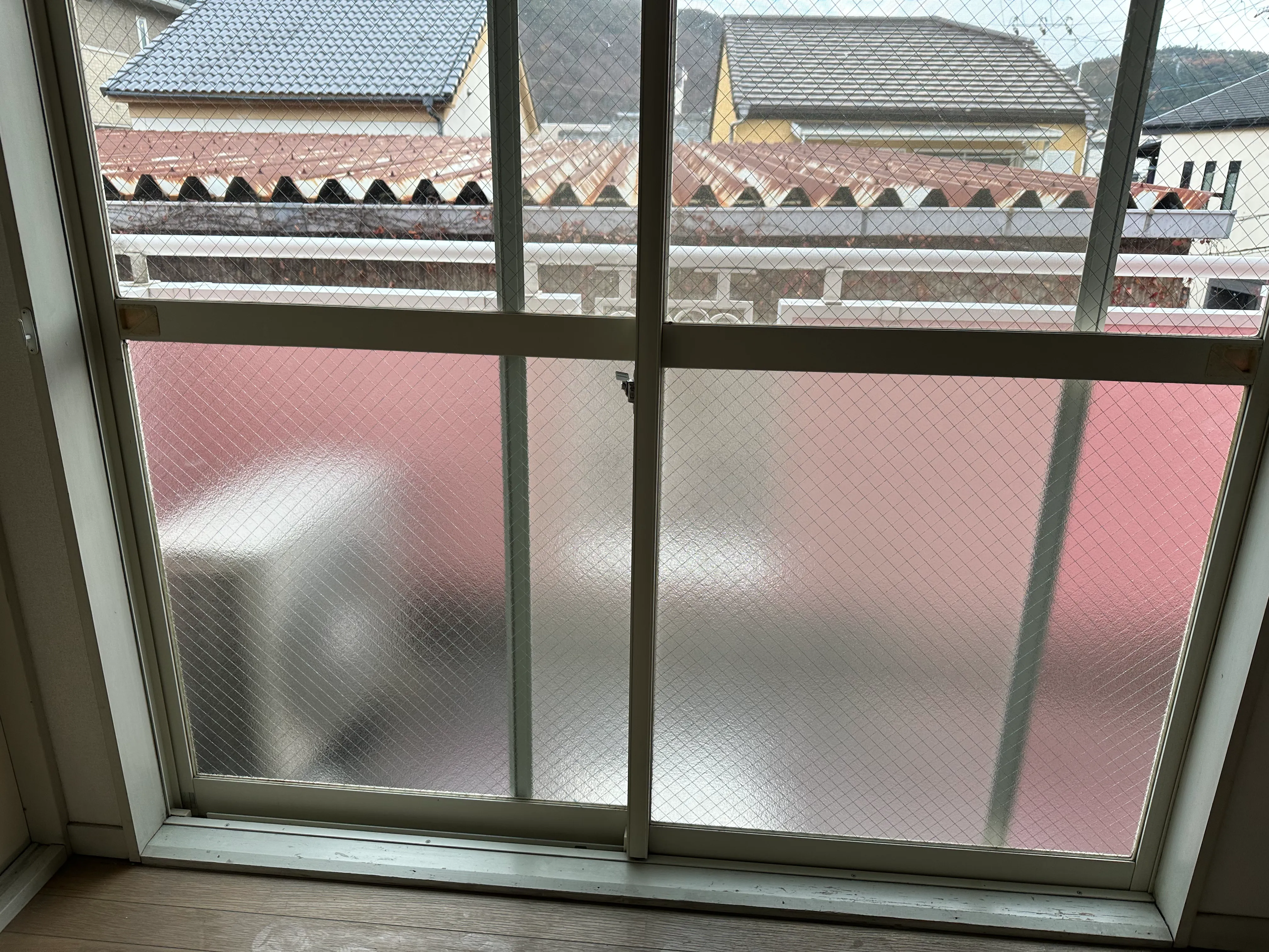 網入りガラス写真
